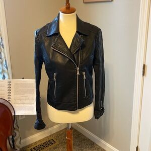 Expressss leather look black jacket. Some signs of wear (see photos)
